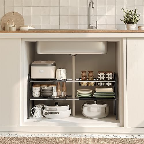 Under Sink Organizers and Storage,Expandable under cabinet organizer Shelf