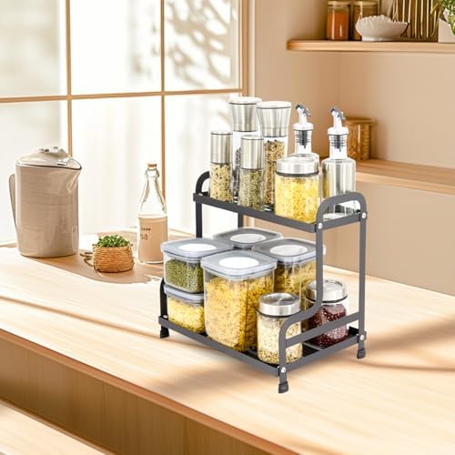 2-Tier Metal Countertop Organizer, Standing Storage Shelf