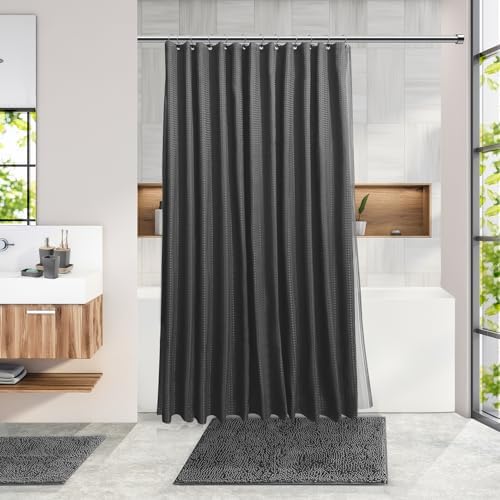 Clara Clark Bathroom Set, Bathroom Sets with Shower Curtain and Rugs