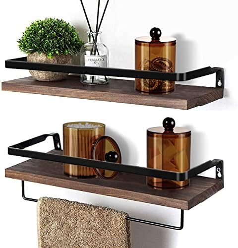 SheeChung 4 Pack Qtip Holder, Amber Acrylic Apothecary Jars for Bathroom