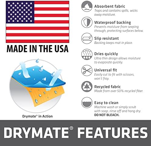 Drymate Premium XL Under Sink Mat, Waterproof Liners, 24”x59”, Blue