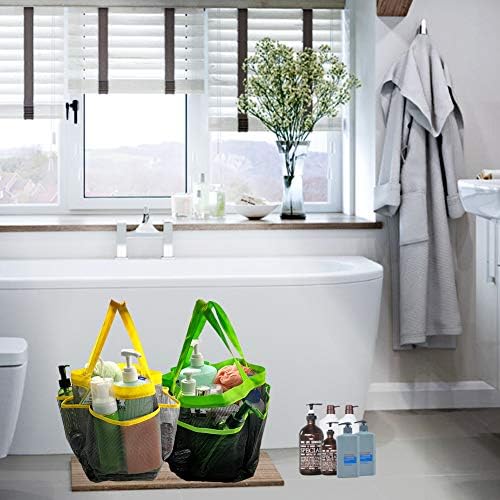 SPINFOX 2 Pack Mesh Shower Caddy Portable, Hanging Bags for Camping Dorm