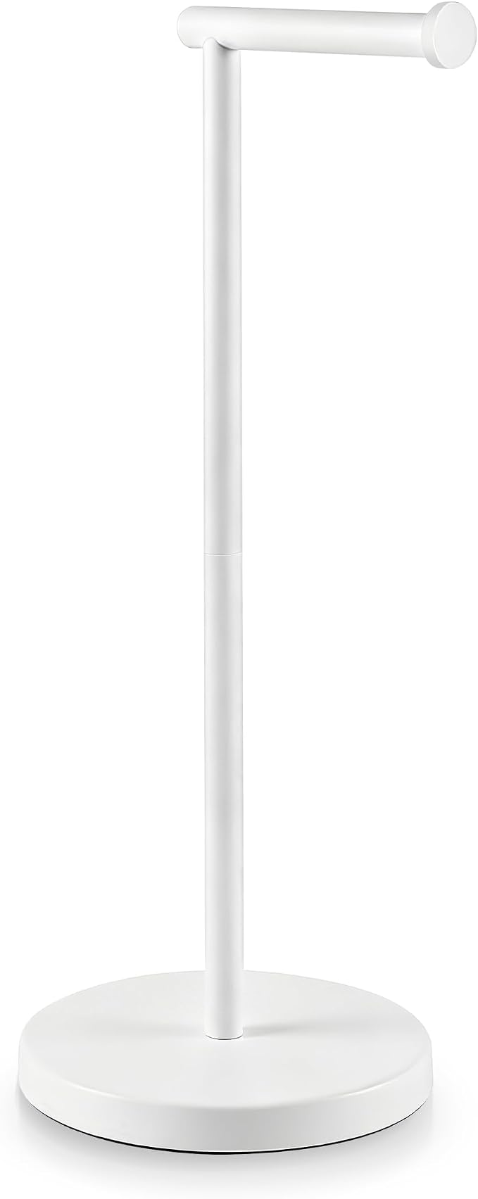 KES White Toilet Paper Holder Stand, Freestanding with Heavy Base | 304 Stainless Steel, Rustproof, 20.2-Inch Height, Anti-Slip Base, Fits All Rolls, Easy 1-Min Assembly