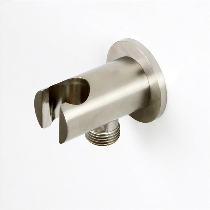 Hand Held Shower Holder with Hose Connector for Shower System Faucet Set,Shower Wand Holder Wall Mount,Handheld Shower Handle Sprayer Holder Attachment,Shower Hose Adapter Brushed Nickel