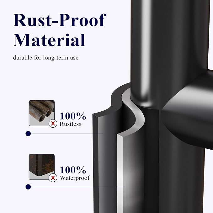 Kitsure Metal Toilet Paper Holder Free Standing, Medium, Black | Rustproof Toilet Paper Stand for 4 Rolls, Bathroom Organizers and Storage with Anti-Slip Base and Plastic Shelf