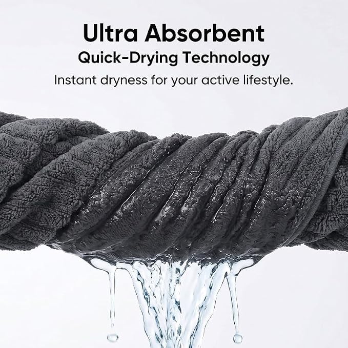 Luxury 3-Piece Quick-Dry Bath Towel Set – Ultra Soft Microfiber Towels | Hand Bath Towels for Bathroom, Pool, Home, Sports Gym & Travel – Elegant Twill Design (14”x 29.6”)
