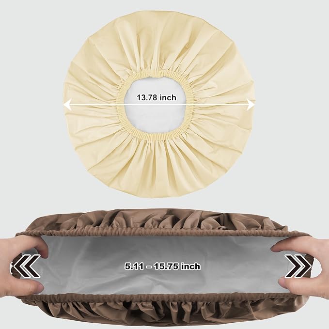 2 Pack Shower Caps for Women, Reusable Waterproof Shower Cap with Elastic Band, Thickened Waterproof Fabric Shower Bonnet for Braids, Long Hair