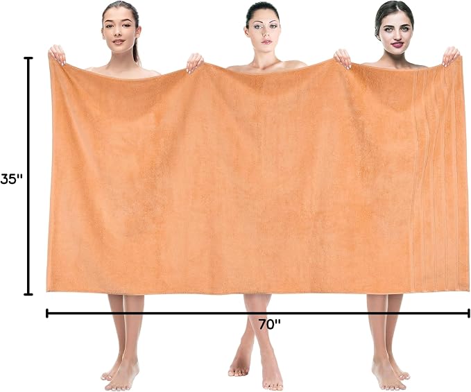 American Soft Linen 100% Cotton Luxury Turkish Towels, 35x70 XL Bath Sheet | Soft Absorbent Quick Dry OEKO Tex Standard 100 Certificated Durable Machine Washable Premium Hotel Quality