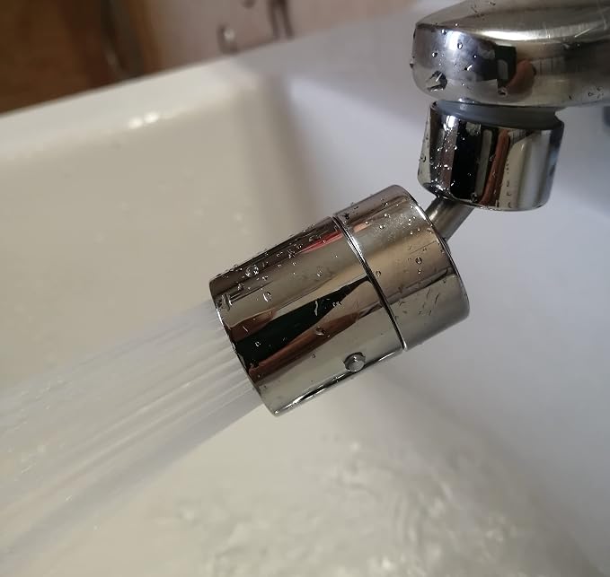 Big Angle Rotate Kitchen Sink Faucet Aerator,kitchen faucet nozzle aerator,faucet extender, 360 degree swivel sprayer for sink tap head.(80° Angle 3 adapters)