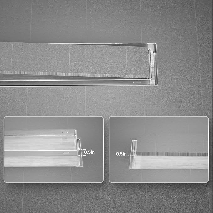EXF Linear Shower Drain 30 Inch Tile Insert, Brushed Stainless Steel Rectangle Shower Floor Drain Cover with Hair Catcher, Adjustable Feet