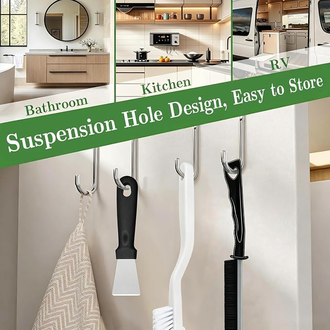 Crevice Cleaning Brush, Multifunctional Grout Brush and Straw Brush, 15 Pcs | Hard Bristle Scrub Brushes Tools; Non-Slip Handle; Hanging Hole; Multi-use for Cleaning Bathroom, Kitchen and Corners