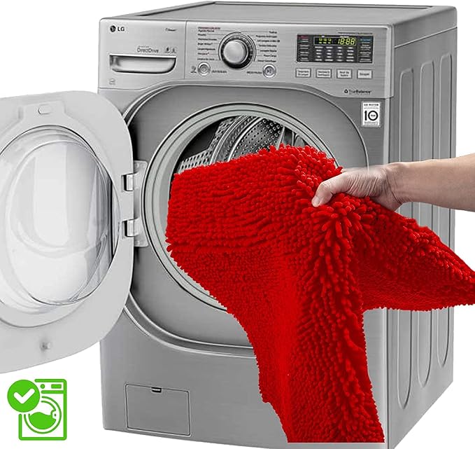 Red Bathroom Rugs Non Slip Thick Bath Mat Sets 3 Piece, Thickened Bath Mats for Bathroom,Bath Rugs Quick Dry Machine Washable for Shower Mat-Rugs for Living Room-Christmas Decorations Bthroom Set