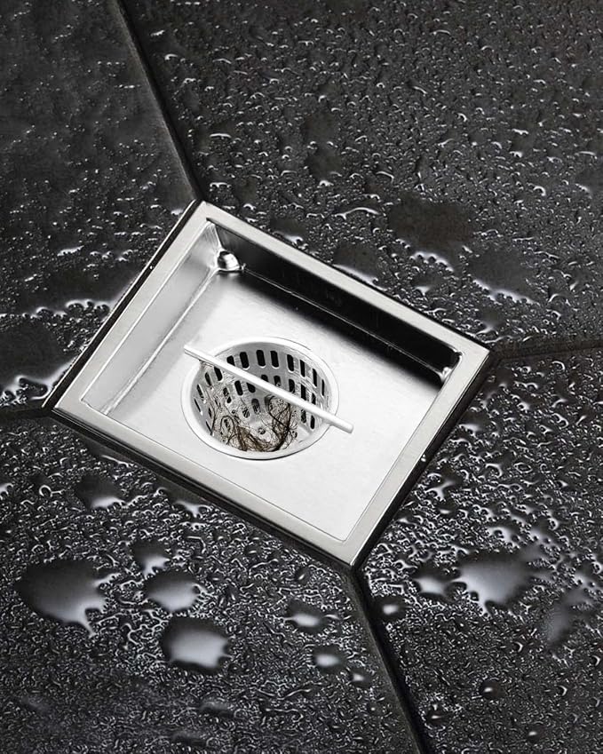 2 Inch Hair and Debris Strainer, Shower Drain Strainer with Lifting Hook, Stainless Steel Debris Basket Shower Drain Catcher, Hair Catcher for Floor Drain