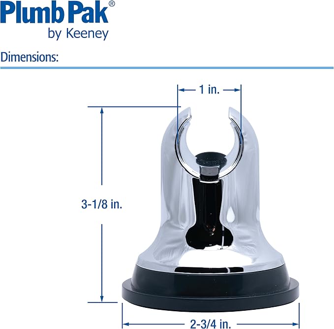 Plumb Pak PP828-68 Suction Cup Shower Head Wall Mount Holder, Chrome