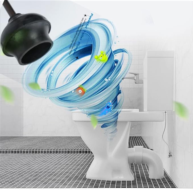 Black Toilet Plunger with Holder Bathroom Metal Canister Holder Drip Cup, Heavy Duty, Deep Cleaning