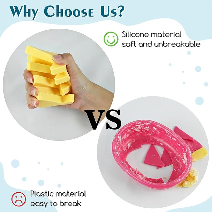 Self Draining Silicone Soap Dish Holder Waterfall Tray, 1 Pack Yellow | Waterfall design drains fast to keep soap dry, non-slip silicone base anti slide, soap saver for bathroom & kitchen