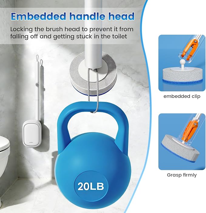 36pcs Disposable Toilet Brush Refills, Toilet Bowl Cleaner Refill Pads | Disposable Scrubber Refill Heads for Deep Bathroom Cleaning