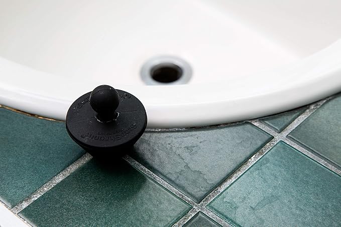 TubShroom Tub Drain Hair Catcher Combo Pack with Silicone Stopper, Black Chrome – Protector and for Bathroom Drains, fits any standard bathtub drain measuring 1.4” to 1.8” wide