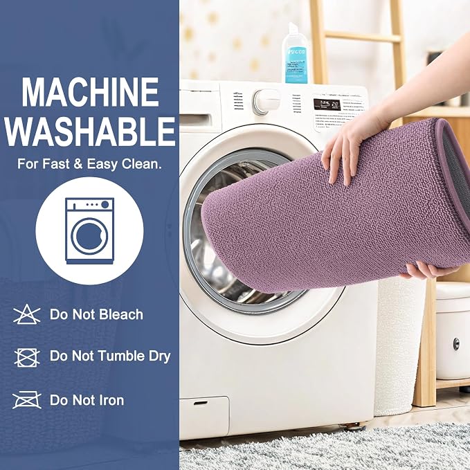 OLANLY Memory Foam Bathroom Runner Rug 70x24, Absorbent Long Mat, Deep Plum | Soft Quick Dry Bath Rugs, Non-Slip Carpet, Machine Washable Mat for Bathroom Floor, Tub and Shower, Home Decor Accessories