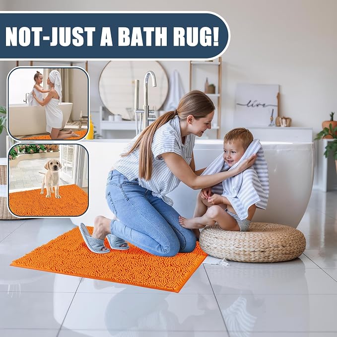 Bathroom Rugs Sets 3 Piece with Toilet Seat Cover 19.5"x 18.5" | Machine Washable Bath Rug Set with Tpr Non Slip Rubber Backing Solid Bath Mat Set for Luxury Bathroom Decoration
