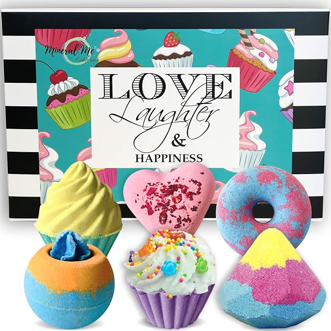 Bath Bombs for Girls – 6 Organic Bath Bombs Gift Set w/Natural Ingredients | Bath Bombs Aromatherapy Bubble Bath for Kids, Teens, Women, Skin Moisturizing Bathbombs for Girls Ages 8-12, Lush Spa Kit