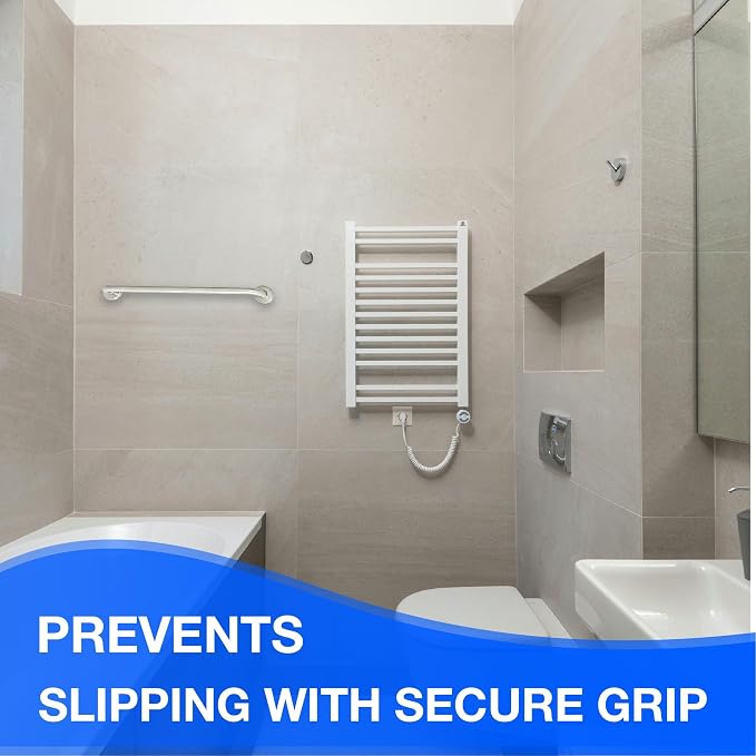 Grab Bar for Bathtub Shower - Stair Bed Toilet Bathroom / Stand Assist & Safety Handrail / 304 Stainless Steel / Smooth Grip / 12"