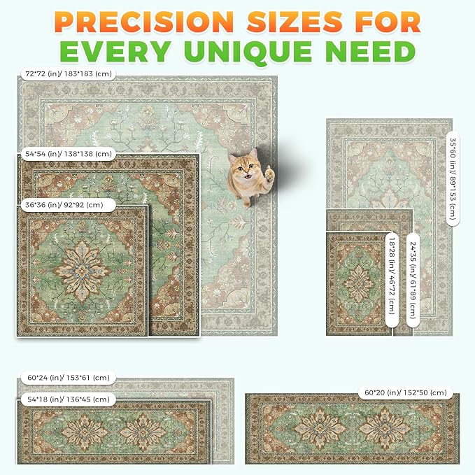 Hompet Cat Litter Mat 2 Pack, 24x36 Large Machine Washable Trapping Mats for Cats, Super Absorbent & Urine-Proof Cat Litter Box Mat for Floor, Waterproof & Non Slip Kitty Litter Rug