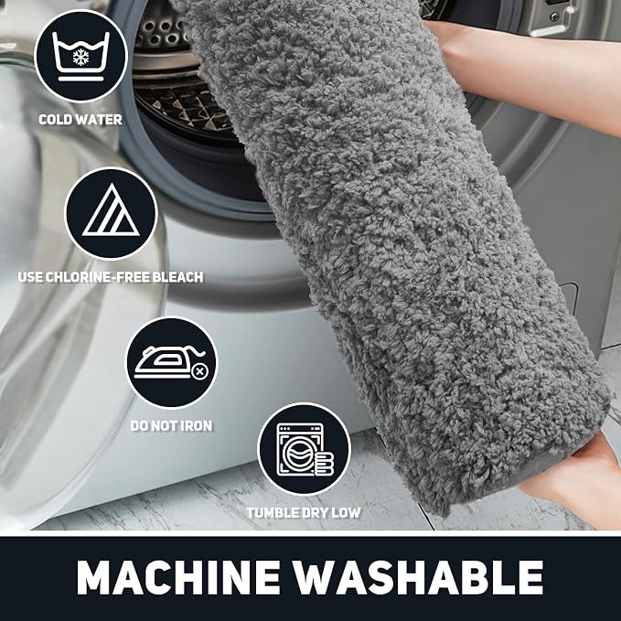 Ultra Soft Microfiber Bathroom Rug Set 3 Pieces - Non Slip Quick Dry Bath Mats for Bathroom Floor, Absorbent Shower Rugs with 20x32"/17x24"/20x24", Machine Washable Bath Rugs for Tub, Shower, Vanity