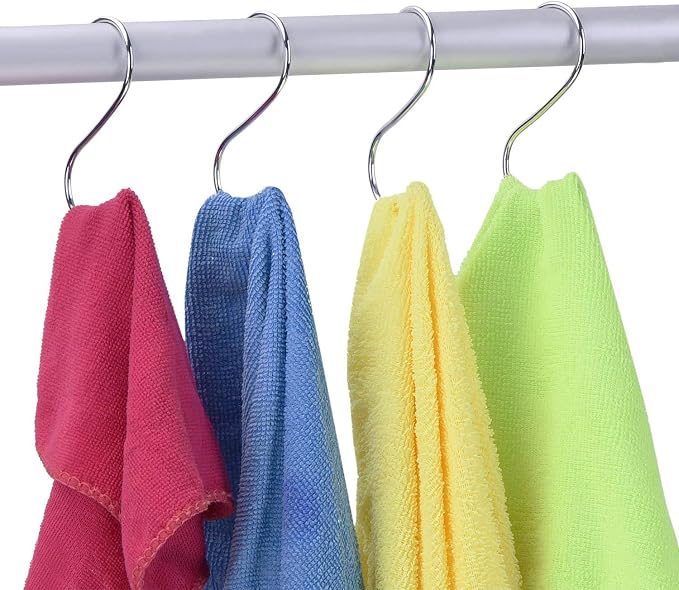 6 Pack 4.7 Inches Extra Large S Shape Hooks Heavy-Duty Metal Hanging Hooks Apply Kitchenware Bathroom Utensils Plants Towels Gardening Multiple uses Tools (Silver)