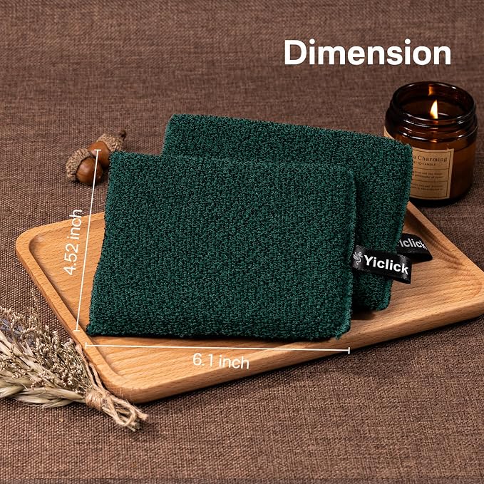 Exfoliating Body Scrubber (2 Pack), Body Scrubber Exfoliator, Exfoliating Sponge for Shower Bath, Shower Loofah Luffa Lufa with Handle for Men Women, Dead Skin Exfoliator for Body Scrub