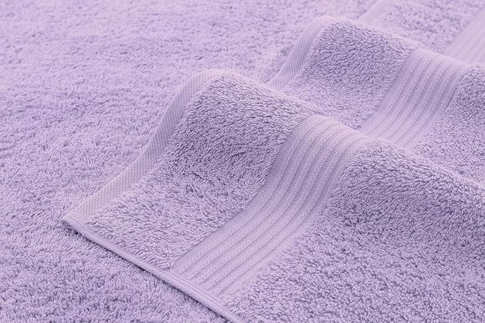 American Veteran Towel, 100% Cotton Turkish 6 Piece Towel Set, Luxury Towels Set of 6 for Bathroom Essentials, 2 Bath Towel 2 Hand Towel 2 Washcloth, Lilac
