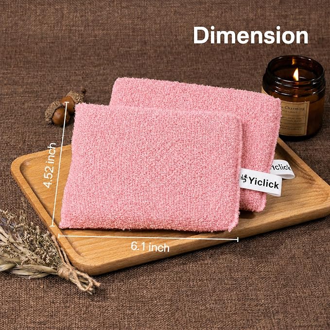 Exfoliating Body Scrubber (2 Pack), Body Scrubber Exfoliator, Exfoliating Sponge for Shower Bath, Shower Loofah Luffa Lufa with Handle for Men Women, Dead Skin Exfoliator for Body Scrub