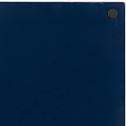 Kate and Laurel Lipton Modern Rectangular Tray, 16 x 12.25, Navy Blue and Silver, Decorative Accent Tray for Storage and Display