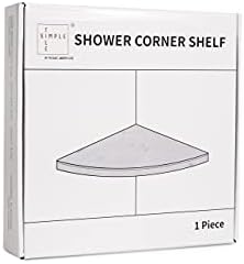 Genuine Marble Corner Shelf for Bathroom Shower Wall, 9"X9"X5/8", Both Sides Polished (CWMT9SHELF - Carrara White)