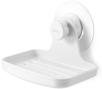 Umbra Flex Soap Dish, Adhesive Wall Mount Bathroom Shower, White