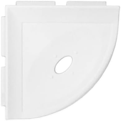 Questech 5" Shower Soap Dish Shelf for Inside Shower, Lugged for New Construction, Bath Organizer for Tiled Walls, Corner Soap Holder, Metro Lugged, Bright White Matte