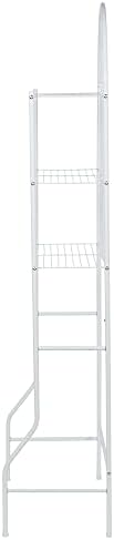 Home Basics SS10058 Bathroom Storage Space Saver Shelf, White , 66.5 Inches
