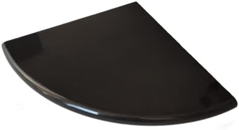 9 Inch Black Marble Corner Shower Shelf for Bathroom, Granite Stone Corner Shelves Both Side Polished for Bath Wall Mounted,Tiled Shower Walls (1Pcs - Black)