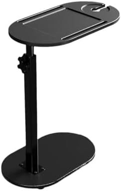 Bamboo Bathtub Tray Table with Adjustable Height,Freestanding Design for Spa,Bathtub, Bed, Sofa, Couch with Wine Glass Holder, Perfect for Luxury Bath Home Spa Gift（Black）
