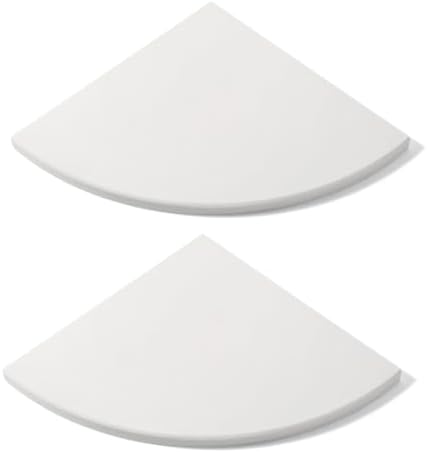 Koville 2Pcs Marble Corner Shower Caddies Shelves for Bathroom