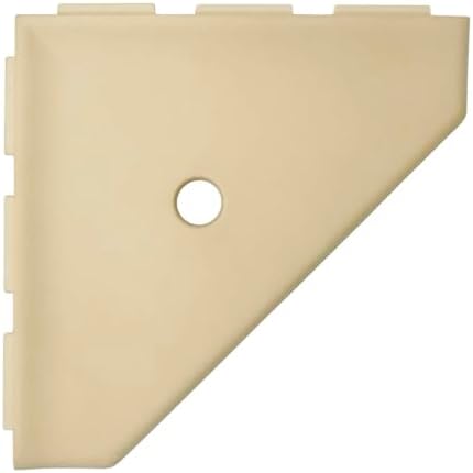 Questech 8" Corner Shower Shelf - Lugged for New Construction, Shower Organizer for Tiled Walls, Corner Caddy Soap Dish Bathroom Storage, Geo Lugged, Sand Matte
