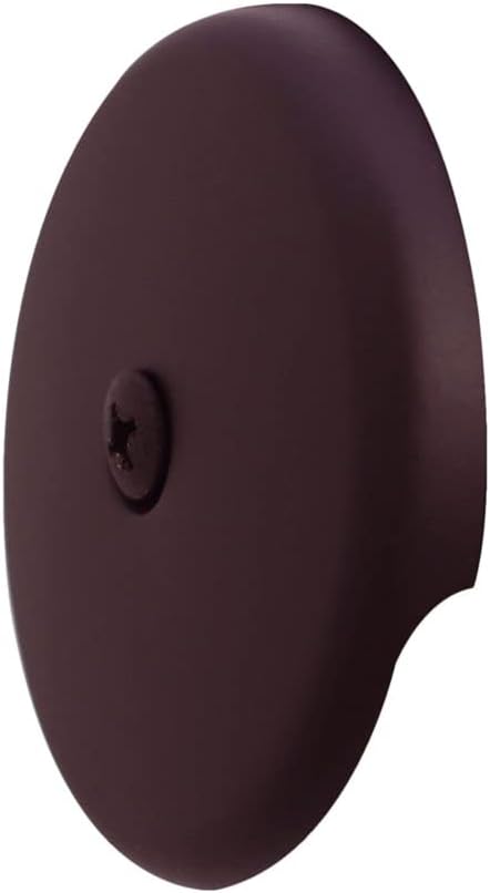 Westbrass 3-1/8" Single Hole Overflow Face Plate and Screw, Oil Rubbed Bronze, D328-12