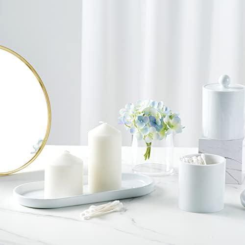 SheeChung Acrylic Vanity Tray, Bathroom Makeup Organizer Countertop, White
