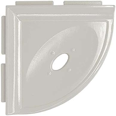 Questech 5" Shower Soap Dish Shelf for Inside Shower, Lugged for New Construction, Bath Organizer for Tiled Walls, Corner Soap Holder, Metro Lugged, Gray Polished