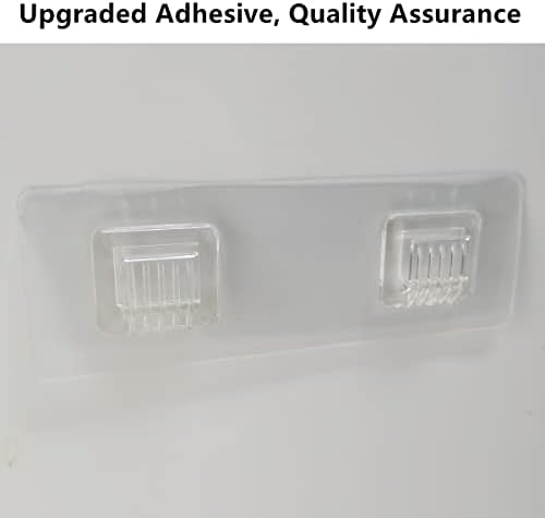 JiePai Acrylic Corner Shower Caddy Shelf with Hooks 4 Pack, Adhesive Wall Mounted Bathroom Shower Organizer for Inside Shower & Kitchen Storage, Space-Saving Design