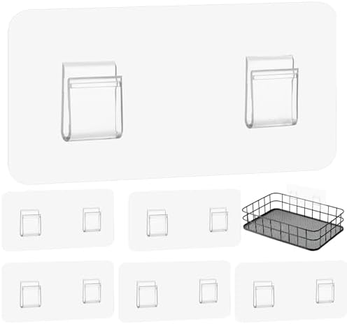 Shower Caddy Bathroom Organizers 6 Pcs Bathtub Shampoo Holder Self-Adhesive Spice Storage Shelves Inside Rack Replacement Corner Heads Hooks Wall Strips Baskets Suction Cup Hook Integrated Mounted