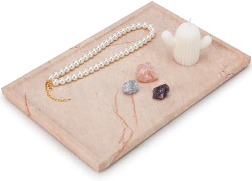 Real Luxurious Natural Marble Tray - 12x8 Inch Marble Vanity Tray