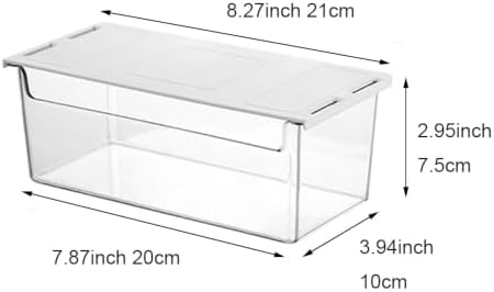 Medicine Cabinet Organizer Wall Mount,Small Pull-Out Organizer Box,Self-adhesive Under Medicine Cabinet Drawer Holder,Make Up Storage for Bathroom Mirror Cabinets, Clear