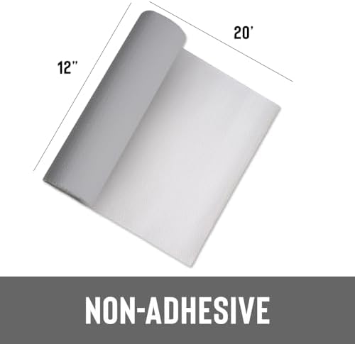 Con-Tact Brand Grip Prints Non-Adhesive Non-Slip Counter Top, Drawer/Shelf Liner, 12" x 20' (Cool Gray)