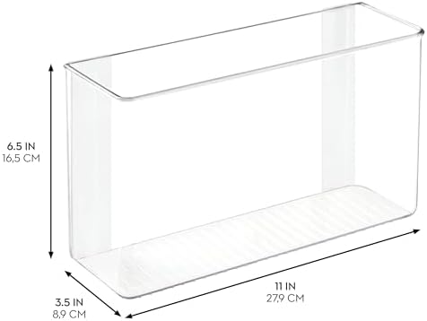 iDesign Adhesive Organizer Bin, Set of 4, Clear